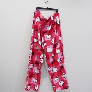 NEW! Licensed Hello Kitty Dear Daniel Heart Plush Pajamas PJ Pants Sleepwear XL